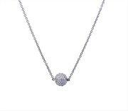 Diamond Pave Ball Necklace